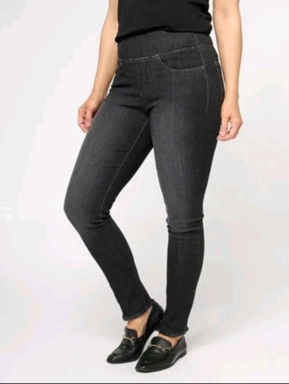 Belle by Kim Gravel Black High-Rise Skinny Jeans